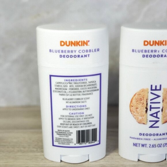 Native Dunkin Blueberry Cobbler Deodorant Bundle/Lot - Picture 3 of 3